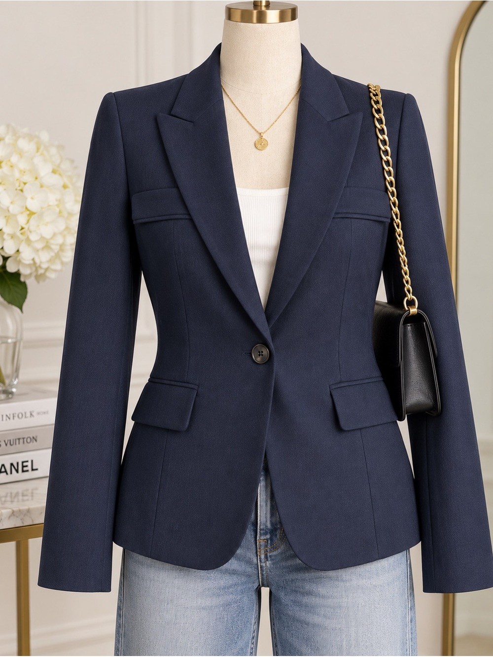 NWT J.Crew Willa Blazer Italian City Wool Navy Size 12 BK020